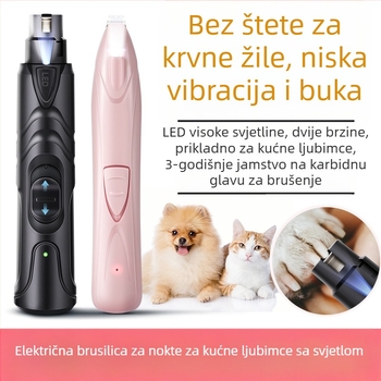 Brusilica za pseće nokte, električna brusilica za nokte kućnih ljubimaca, škare za mačje nokte s punjenjem, brusilica za medvjeđe zlatne nokte s tihim zvukom