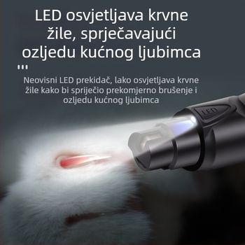 Brusilica za pseće nokte, električna brusilica za nokte kućnih ljubimaca, škare za mačje nokte s punjenjem, brusilica za medvjeđe zlatne nokte s tihim zvukom
