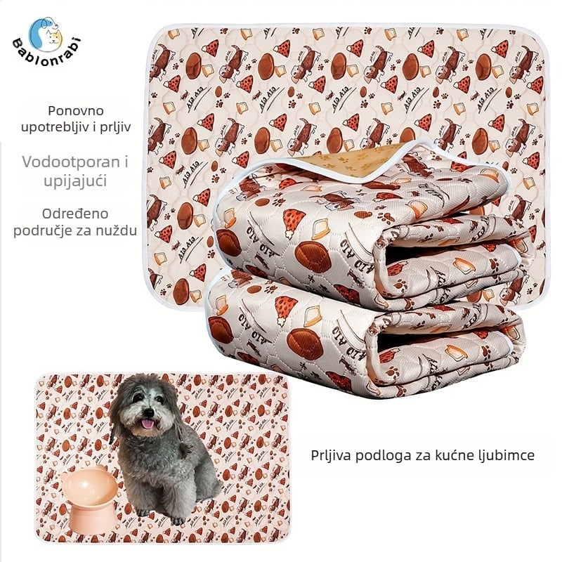 Prekogranična periva podloga za kućne ljubimce za urin, periva i višekratna, četveroslojna vodootporna podloga za dresuru inkontinencije za pse