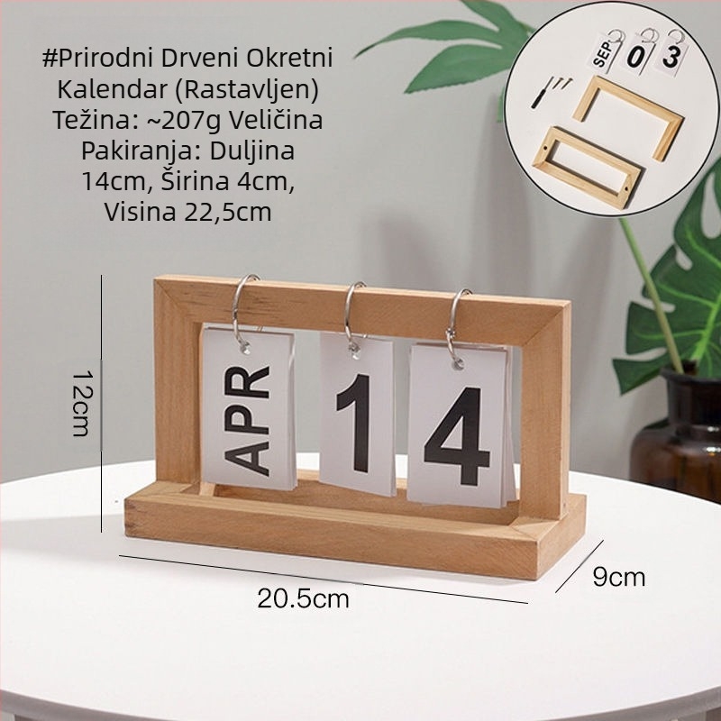 Novi kreativni ukras za stolni kalendar, vrhunski stojeći kalendar s odbrojavanjem, drveni ukras za stolni kalendar