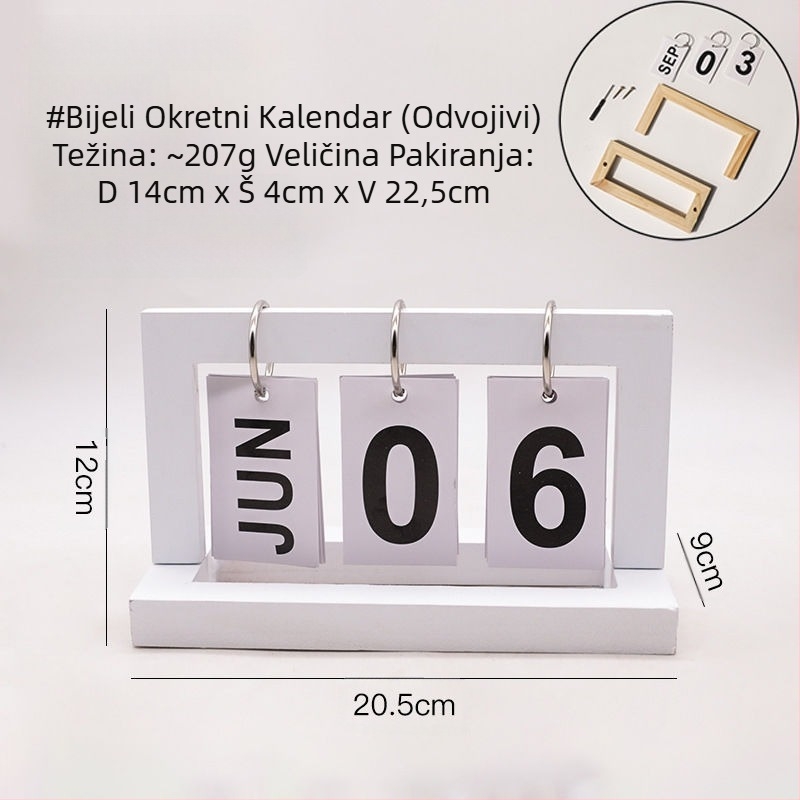 Novi kreativni ukras za stolni kalendar, vrhunski stojeći kalendar s odbrojavanjem, drveni ukras za stolni kalendar