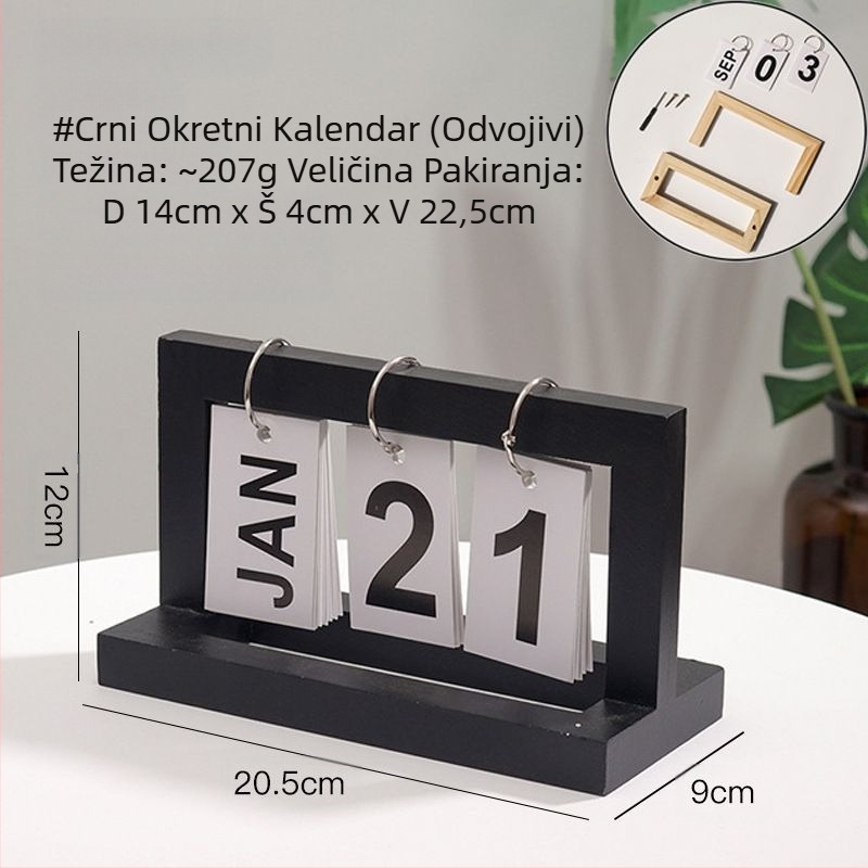 Novi kreativni ukras za stolni kalendar, vrhunski stojeći kalendar s odbrojavanjem, drveni ukras za stolni kalendar