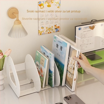 Stolna polica za knjige, kutija za pohranu, prozirni stalak za studentske knjige, razdjelnik, akrilni držač za olovke