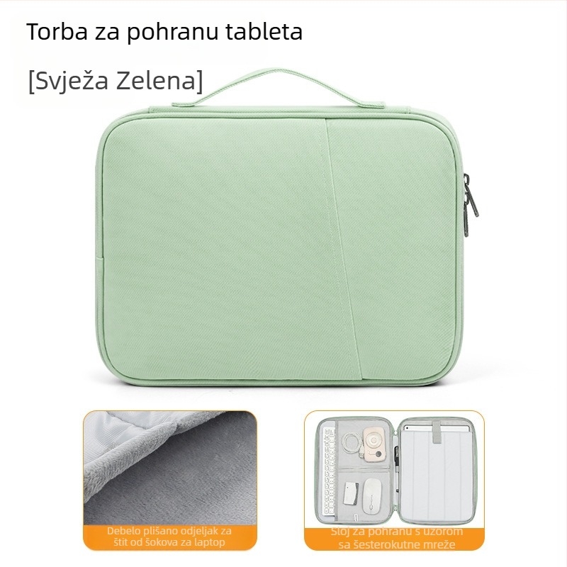 Prijenosna torba za tablet za iPad 11 inča, za poslovnu upotrebu i ured, za putovanja, zaštitna futrola, vodoravna unutarnja torba za tablet, otporna na prskanje