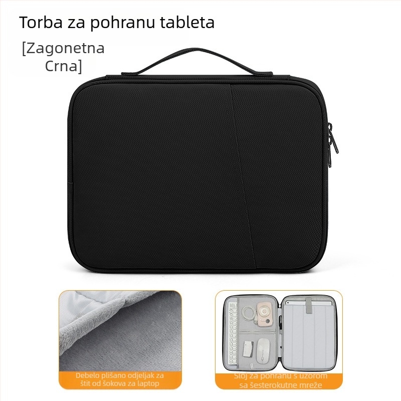 Prijenosna torba za tablet za iPad 11 inča, za poslovnu upotrebu i ured, za putovanja, zaštitna futrola, vodoravna unutarnja torba za tablet, otporna na prskanje