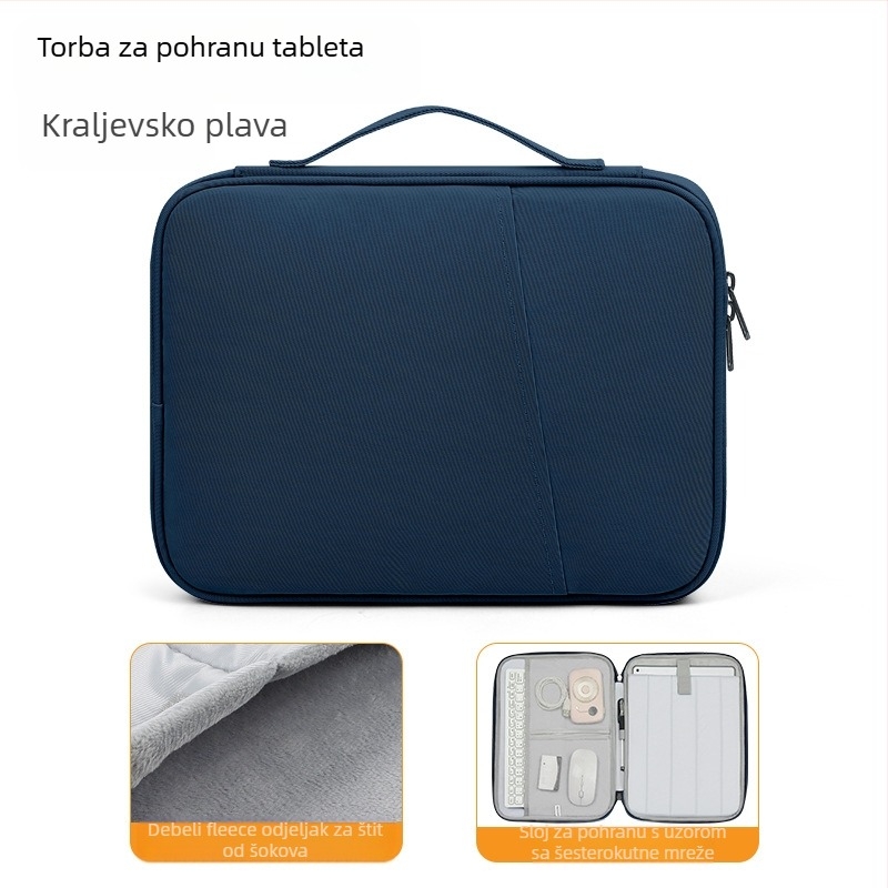 Prijenosna torba za tablet za iPad 11 inča, za poslovnu upotrebu i ured, za putovanja, zaštitna futrola, vodoravna unutarnja torba za tablet, otporna na prskanje