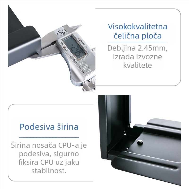 Vješalica za nosač računala, vješalica za kućište stolnog računala, viseća baza nosača za domaćinstvo, jednostavna metalna kućanska