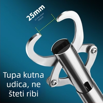 Novi produženi uređaj za kontrolu ribe od nehrđajućeg čelika za kontrolu divovskih objekata Luya forceps forceps za kontrolu ribolova ultra lagani ojačani slatkovodni
