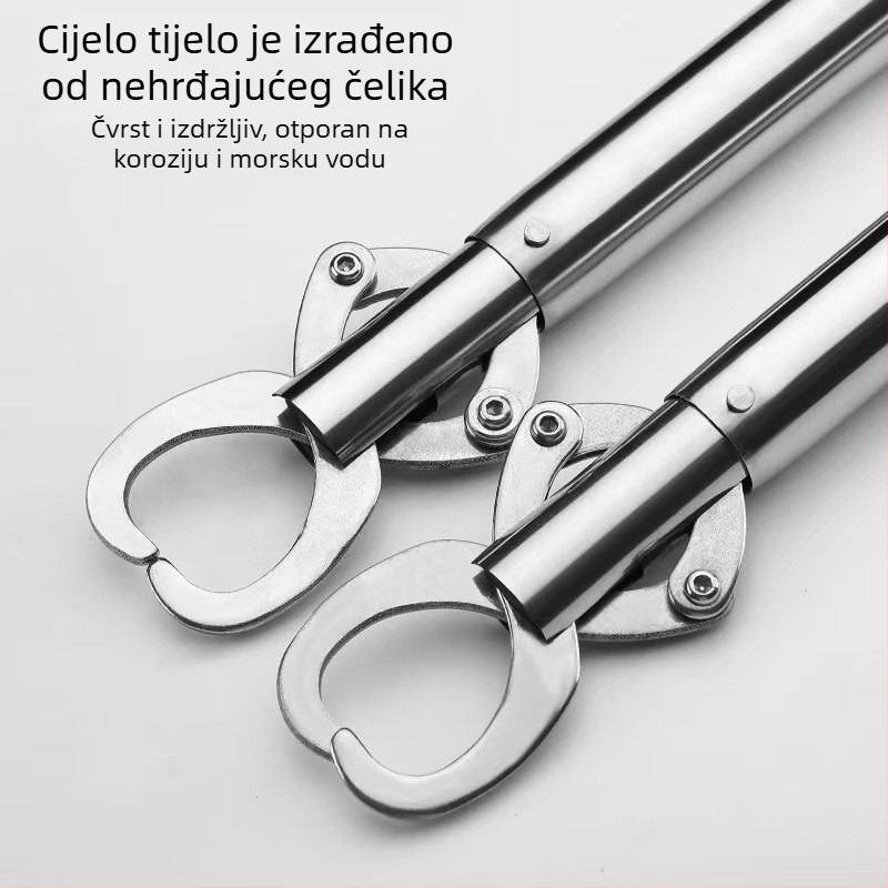 Novi produženi uređaj za kontrolu ribe od nehrđajućeg čelika za kontrolu divovskih objekata Luya forceps forceps za kontrolu ribolova ultra lagani ojačani slatkovodni