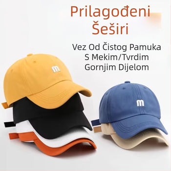 Kape po narudžbi, isprani pamuk, proširene bejzbol kape s velikom glavom, tisak vezenog logotipa, kape s mekim vrhom i šiljkom izrađene po narudžbi za muškarce i žene
