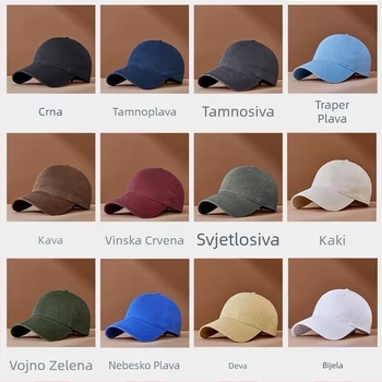 Kape po narudžbi, isprani pamuk, proširene bejzbol kape s velikom glavom, tisak vezenog logotipa, kape s mekim vrhom i šiljkom izrađene po narudžbi za muškarce i žene