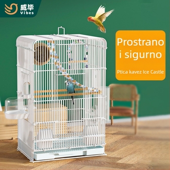 Kavez za ptice od tigrove kože, papiga, Xuanfeng božur, veliki kavez za ptice od vile, metalni kavez za uzgoj ptica, horizontalni svileni kavez za penjanje, kavez za promatranje