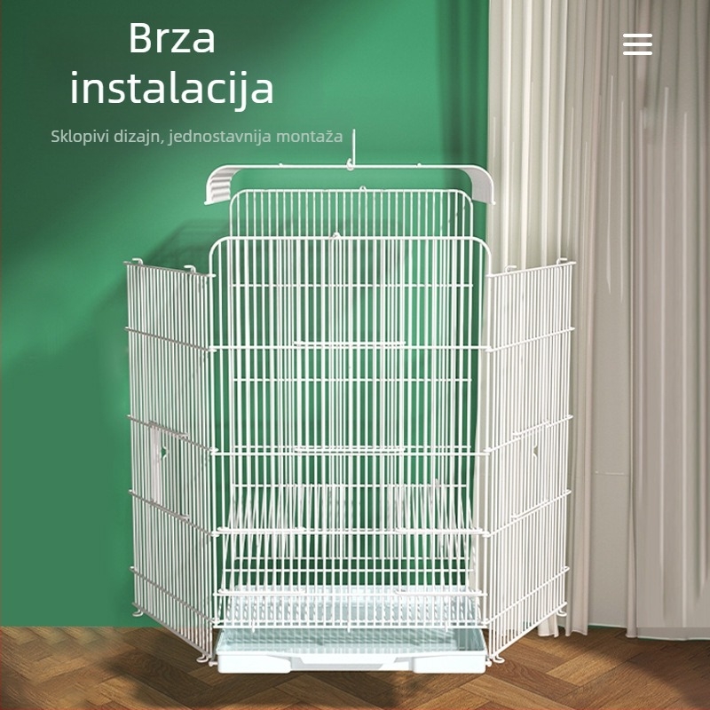 Kavez za ptice od tigrove kože, papiga, Xuanfeng božur, veliki kavez za ptice od vile, metalni kavez za uzgoj ptica, horizontalni svileni kavez za penjanje, kavez za promatranje