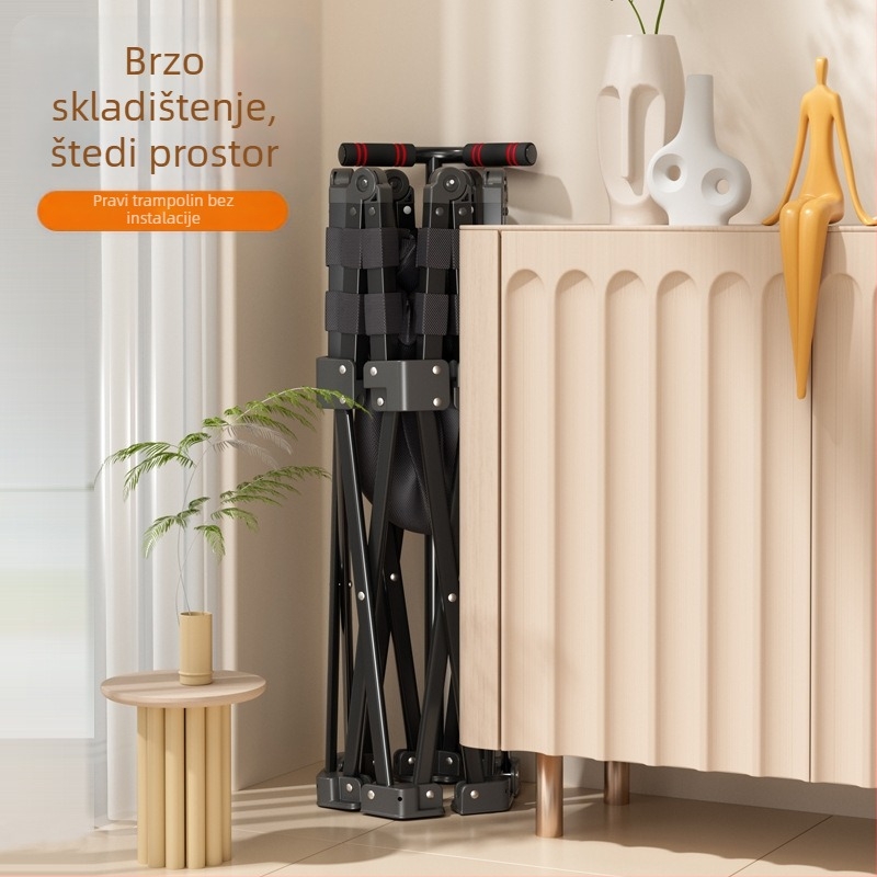 Trampolin na sklapanje jednim klikom za kućnu upotrebu, dječji trampolin, krevet za skakanje za bebe, oprema za kućni fitness, sklopivi trampolin