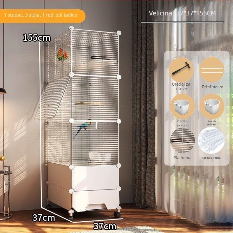 Veliki kavez za ptice otporan na prskanje za papige, nimfe, čvorke, velike myne, tigrice i kanarince, luksuzna vila za uređenje okoliša