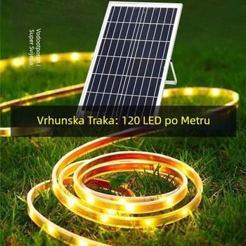 Novo solarno svjetlo s vanjskim vodootpornim super svijetlim dvorištem, balkonom, vrtnom atmosferom, LED svjetlosnom trakom za strehe vile