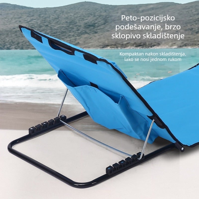 Vanjska prostirka za plažu, podesiva, sklopiva ležaljka za sunčanje 145*47*40cm
