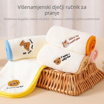 Mekani dječji gaza ručnik u boji s kvadratnim rubom, mali dječji kvadratni ručnik za lice za vrtić 30*30 cm