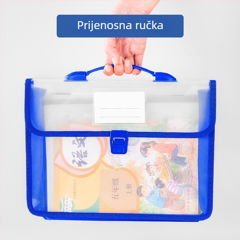 Prijenosna torba za dokumente A4 formata, informativna torba, trodimenzionalna torba za studentske ispite velikog kapaciteta, vodootporna i prijenosna torba za pohranu podataka