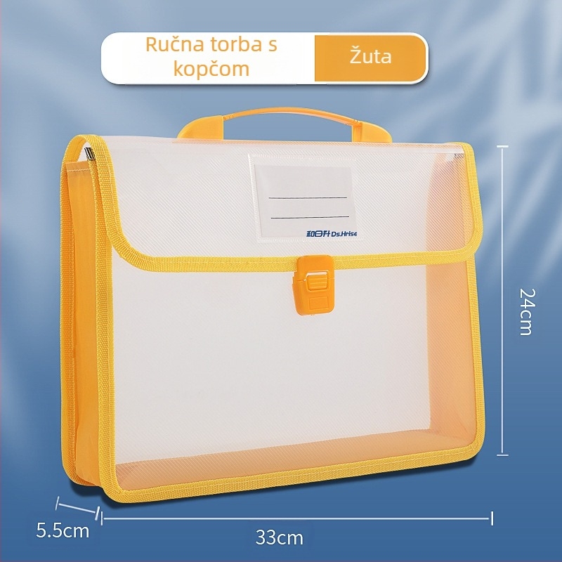 Prijenosna torba za dokumente A4 formata, informativna torba, trodimenzionalna torba za studentske ispite velikog kapaciteta, vodootporna i prijenosna torba za pohranu podataka