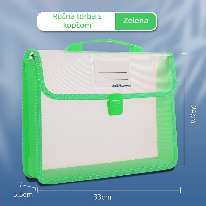 Prijenosna torba za dokumente A4 formata, informativna torba, trodimenzionalna torba za studentske ispite velikog kapaciteta, vodootporna i prijenosna torba za pohranu podataka