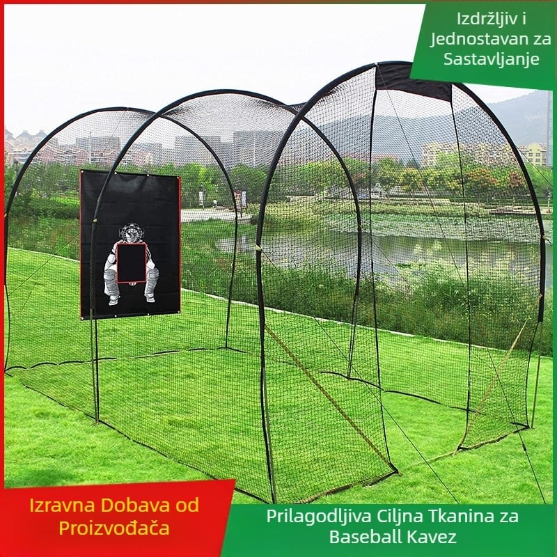 Tkanina za metu za bejzbol udarce 6 * 4ft, tkanina za metu za trening udaraca 8 kopči s osam kandži + elastično uže
