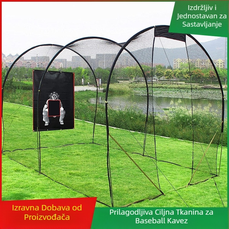 Tkanina za metu za bejzbol udarce 6 * 4ft, tkanina za metu za trening udaraca 8 kopči s osam kandži + elastično uže