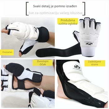 Taekwondo rukavice Zaštitne rukavice za stopala Zaštita za stopala za odrasle i djecu Zaštita za ruke Set za praktični trening Zaštitne rukavice za natjecanje u borbi