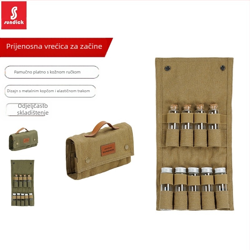 Planinski klijenti Vanjski kamping Vrećica za pohranu boca za začine Staklena boca za začine Boca za roštilj Kombinirana odijela Platnena torba