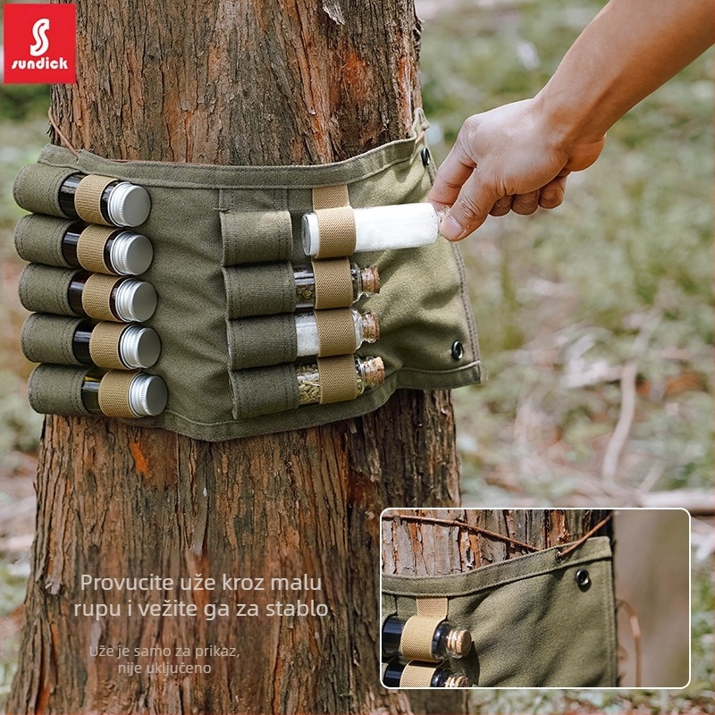 Planinski klijenti Vanjski kamping Vrećica za pohranu boca za začine Staklena boca za začine Boca za roštilj Kombinirana odijela Platnena torba