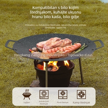 Izravna prodaja korejske ploče za roštilj, maifan kamena ploča za roštilj, vanjsko kampiranje, teppanyaki tava s neprianjajućim slojem, kartonski štednjak veleprodaja