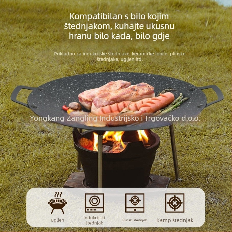 Izravna prodaja korejske ploče za roštilj, maifan kamena ploča za roštilj, vanjsko kampiranje, teppanyaki tava s neprianjajućim slojem, kartonski štednjak veleprodaja