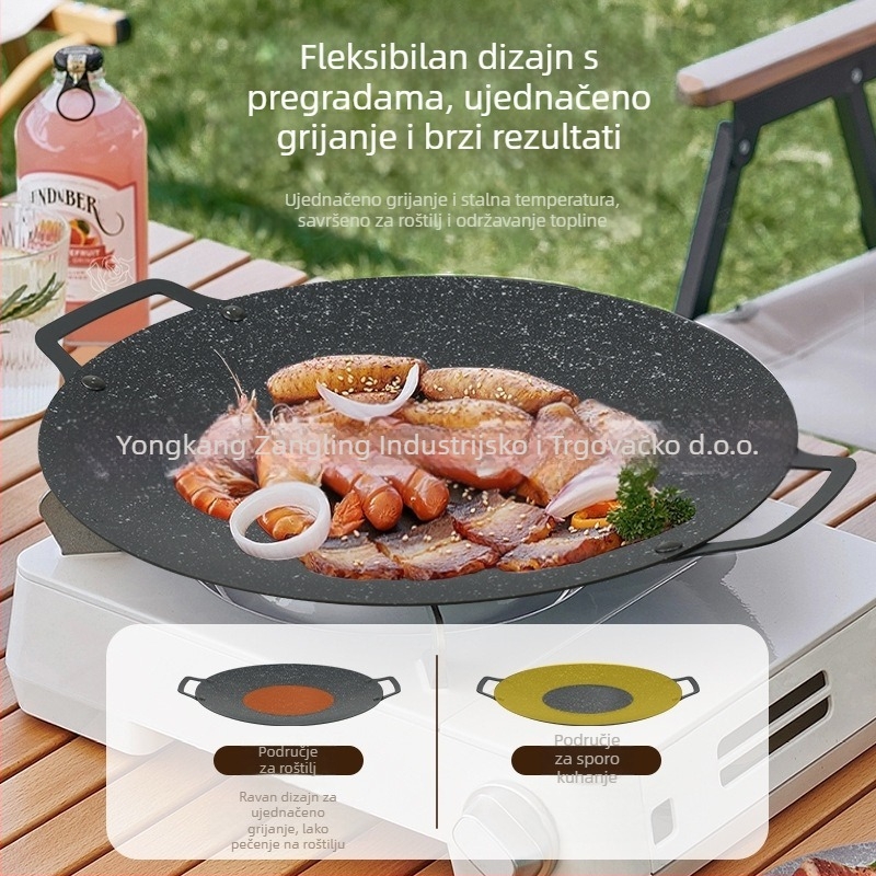 Izravna prodaja korejske ploče za roštilj, maifan kamena ploča za roštilj, vanjsko kampiranje, teppanyaki tava s neprianjajućim slojem, kartonski štednjak veleprodaja