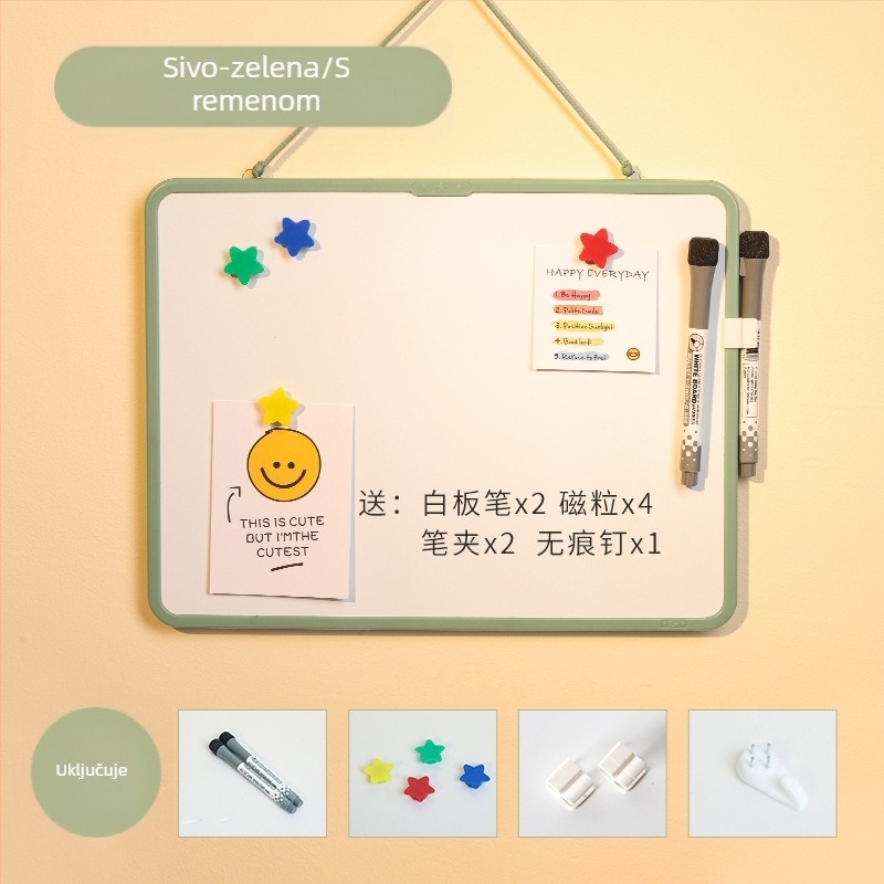 Funi ploča za pisanje za podučavanje, izbrisivi stalak za pisanje, dječja kućna dvostrana bijela ploča, magnetska viseća stolna mala bijela ploča