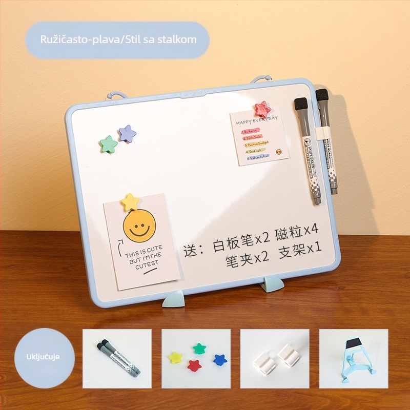 Funi ploča za pisanje za podučavanje, izbrisivi stalak za pisanje, dječja kućna dvostrana bijela ploča, magnetska viseća stolna mala bijela ploča