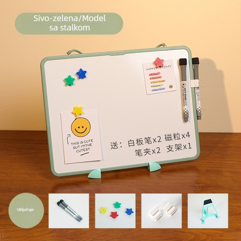 Funi ploča za pisanje za podučavanje, izbrisivi stalak za pisanje, dječja kućna dvostrana bijela ploča, magnetska viseća stolna mala bijela ploča