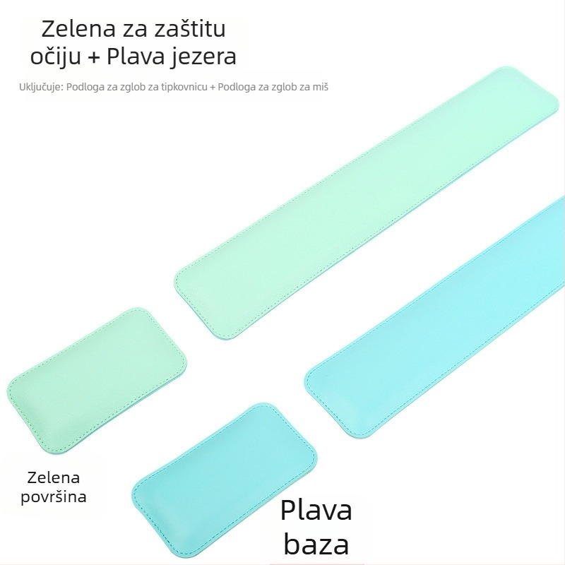 Prekogranična jednobojna jednostavna kožna podloga za miša, ekstra velika mekana potpora za zglob, tipkovnica, odmor za ruke, podloga za računalni stol