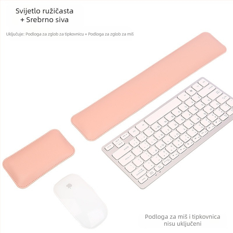 Prekogranična jednobojna jednostavna kožna podloga za miša, ekstra velika mekana potpora za zglob, tipkovnica, odmor za ruke, podloga za računalni stol