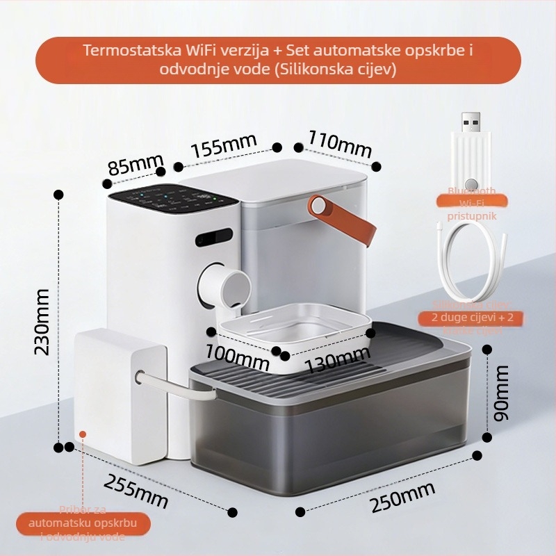 Amazon Explosions Dozator vode za mačke s ispuštanjem vode, automatski hranitelj vode za kućne ljubimce, Unplugged pametni dozator vode za pse
