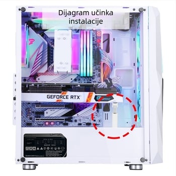 Okvir za nosač grafičke kartice, aluminijski, metalni, magnetski, donji, ITX, malo kućište, nosač grafičke kartice, otporan na savijanje