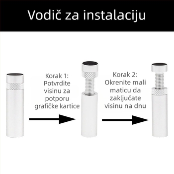 Okvir za nosač grafičke kartice, aluminijski, metalni, magnetski, donji, ITX, malo kućište, nosač grafičke kartice, otporan na savijanje