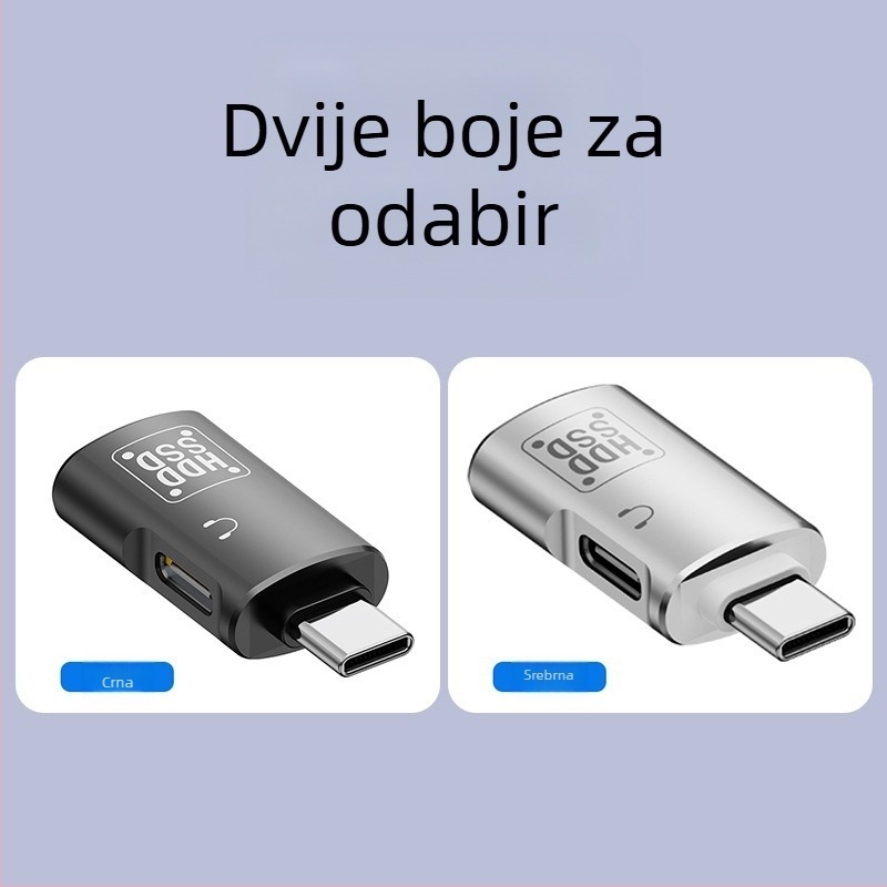 Pogodno za Apple adapter za mobilne telefone Type-C na USB dva u jednom Pd15W adapter za punjenje i prijenos podataka