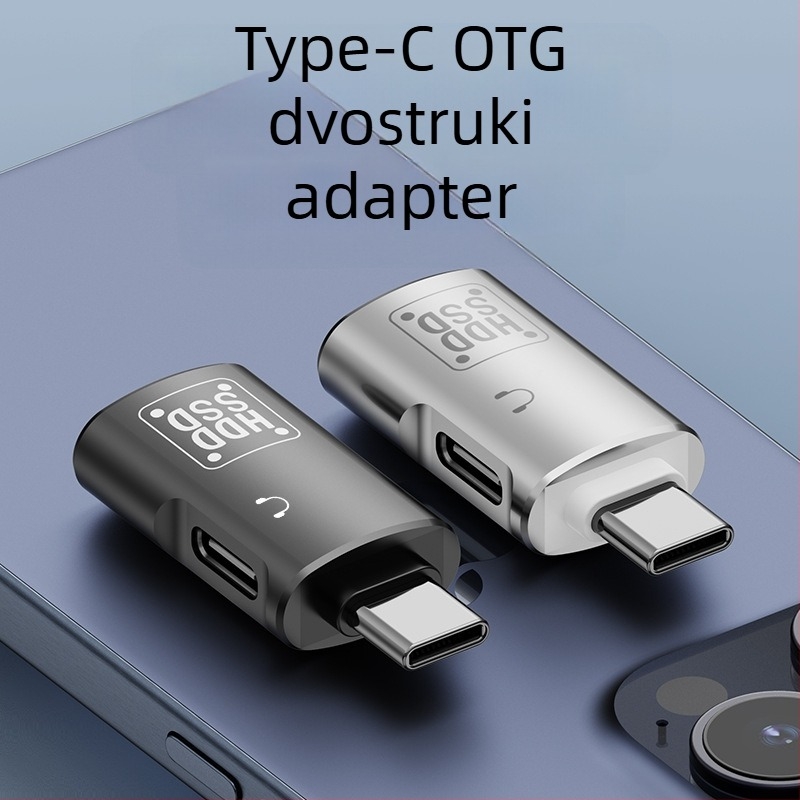 Pogodno za Apple adapter za mobilne telefone Type-C na USB dva u jednom Pd15W adapter za punjenje i prijenos podataka