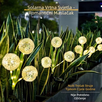 LED podne lampione od jedne do pet utičnica, lampioni suncokreta, vanjska vrtna dvorišna ukrasna svjetla, solarna trava