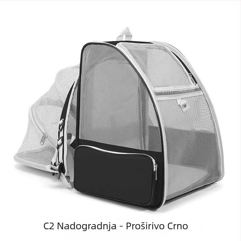 Prekogranični prozračni ruksak za kućne ljubimce, proširiva sklopiva torba za kućne ljubimce, ruksak za mačke za izlet, prijenosni prijenosni ruksak za mačke, školska torba
