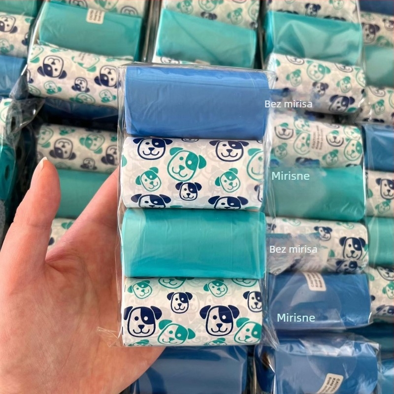 Zadebljana vrećica za skupljanje psećeg izmeta Mirisna zadebljana razgradiva slatka vrećica za skupljanje psećeg izmeta Vrećica za skupljanje izmeta