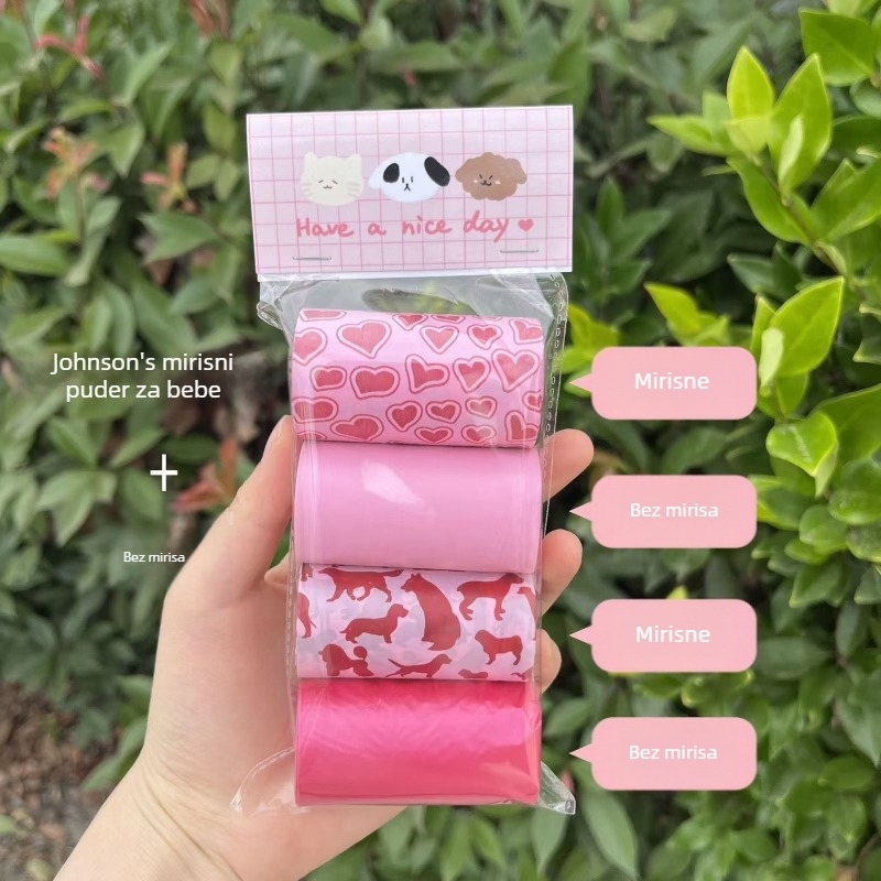 Zadebljana vrećica za skupljanje psećeg izmeta Mirisna zadebljana razgradiva slatka vrećica za skupljanje psećeg izmeta Vrećica za skupljanje izmeta