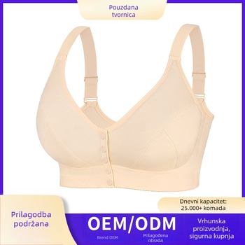 0Xl-7Xl Grudnjak ekstra velike veličine, europska i američka veličina, podesive naramenice, prekogranični, popularan, sjajni prednji gumbi, gaćice velike veličine