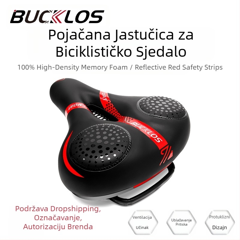 Jastuk za sjedalo bicikla, amortizacija udaraca, udoban, proširen i zadebljan, jastuk za sjedalo brdskog bicikla, pribor za jastuke za sjedalo bicikla