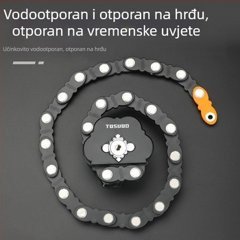 Tas kapetan bicikla praktična aluminijska brava lanac protuprovalna brava električni motocikl sklopiva brava brava za brdski bicikl